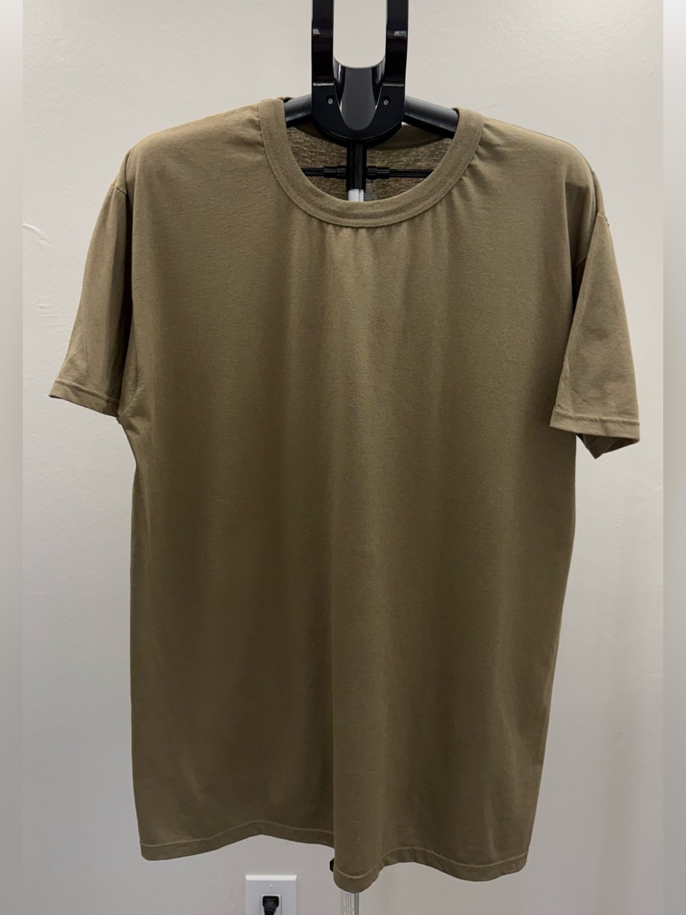 Soffe Dri Cotton Tan T-Shirt Men’s Large 100% Cotton Made in USA Casual Tee